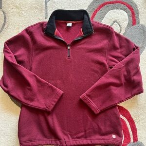 Old Navy Vintage Burgundy Quarter Zip Sweatshirt